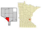 Anoka Cnty Minnesota Incorporated and Unincorporated areas CoonRapids Highlighted